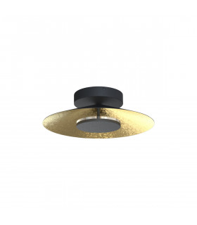 Orion Ceiling 40cm Round 20W LED 3000K 1400lm Gold Leaf/Black 3yrs Warranty-1