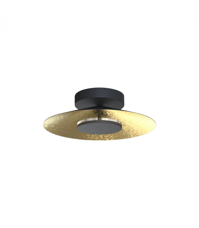 Orion Ceiling 40cm Round 20W LED 3000K 1400lm Gold Leaf/Black 3yrs Warranty-1