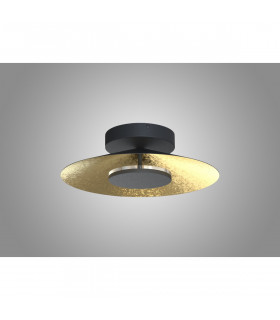 Orion Ceiling 40cm Round 20W LED 3000K 1400lm Gold Leaf/Black 3yrs Warranty-2