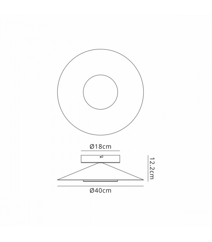 Orion Ceiling 40cm Round 20W LED 3000K 1400lm Gold Leaf/Black 3yrs Warranty-11