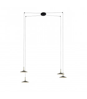 Orion 4 Light Linear Pendant 32W LED 3000K 1770lm Black