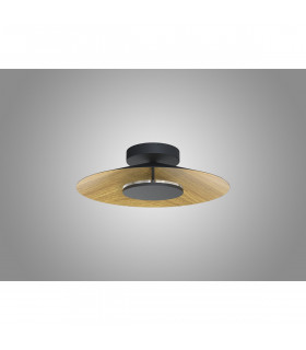 Orion Ceiling 25cm Round 8W LED 3000K 560lm Wood/Black 3yrs Warranty-2