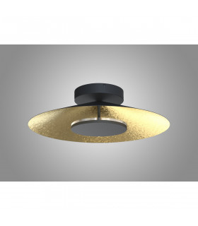 Orion Ceiling 55cm Round 24W LED 3000K 1680lm Gold Leaf/Black 3yrs Warranty-2
