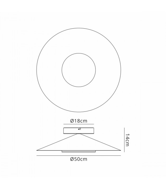 Orion Ceiling 55cm Round 24W LED 3000K 1680lm Gold Leaf/Black 3yrs Warranty-9