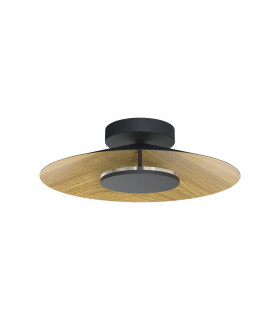 Orion Ceiling 55cm Round 24W LED 3000K 1680lm Wood/Black 3yrs Warranty-1