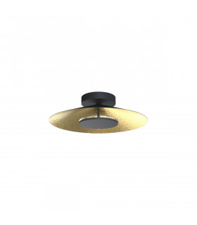 Orion Ceiling 25cm Round 8W LED 3000K 560lm Gold Leaf/Black 3yrs Warranty-1