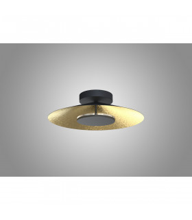 Orion Ceiling 25cm Round 8W LED 3000K 560lm Gold Leaf/Black 3yrs Warranty-2