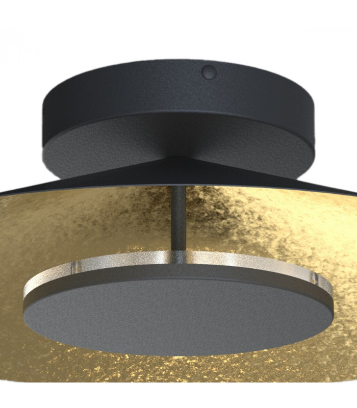 Orion Ceiling 25cm Round 8W LED 3000K 560lm Gold Leaf/Black 3yrs Warranty-7