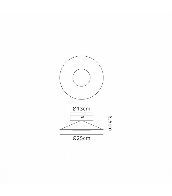 Orion Ceiling 25cm Round 8W LED 3000K 560lm Gold Leaf/Black 3yrs Warranty-9