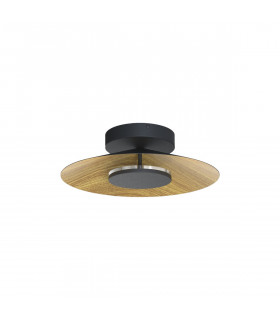 Orion Ceiling 40cm Round 20W LED 3000K 1400lm Wood/Black 3yrs Warranty-1