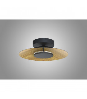 Orion Ceiling 40cm Round 20W LED 3000K 1400lm Wood/Black 3yrs Warranty-2