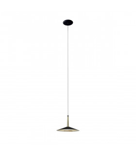 Orion 1 Light Pendant 8W LED 3000K 590lm Black/Antique Brass 3yrs Warranty-1