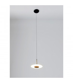 Orion 1 Light Pendant 8W LED 3000K 590lm Black/Antique Brass 3yrs Warranty-2
