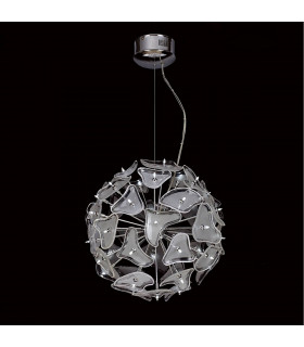 Otto Pendant 41 Light G4 Sphere, Polished Chrome/Frosted Glass, NOT LED/CFL Compatible