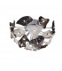Otto Ceiling 21 Light G4 Polished Chrome/Frosted Glass/Black Glass NOT LED/CFL Compatible-1