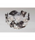 Otto Ceiling 21 Light G4 Polished Chrome/Frosted Glass/Black Glass NOT LED/CFL Compatible-2