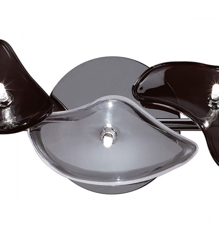 Otto Ceiling/Wall 5 Light G4 Bar Polished Chrome/Frosted Glass/Black Glass NOT LED/CFL Compatible-6