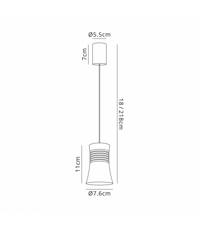Pagoda Pendant 1 Light GU10 Black-8