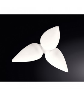 Palma Ceiling 3 Light CFL Outdoor IP44, Matt White/Opal White