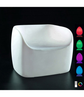 Pao Small Sofa Rechargeable LED RGB Outdoor IP65, Opal White Item Weight: 16.3kg