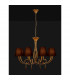 Paola Pendant 95cm Round 8 x E14 (Max 40W) Gold Painting Black Shades-2
