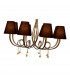 Paola Pendant 95cm Round 8 x E14 (Max 40W) Gold Painting Black Shades-5