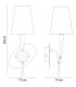 Paola Wall Lamp 1 Light E14 Gold Painted With Cream Shade & Amber Glass Droplets-9