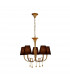 Paola Pendant 70cm Round 5 x E14 (Max 40W) Gold Painting Black Shades-1