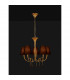 Paola Pendant 70cm Round 5 x E14 (Max 40W) Gold Painting Black Shades-2
