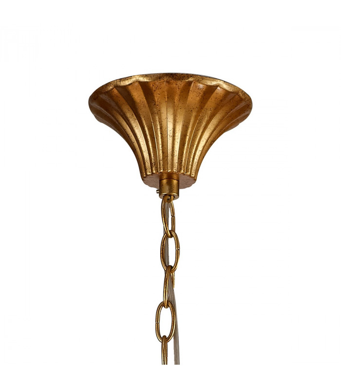 Paola Pendant 70cm Round 5 x E14 (Max 40W) Gold Painting Black Shades-3