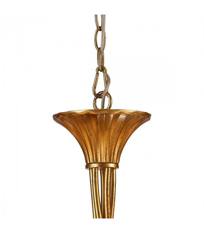 Paola Pendant 70cm Round 5 x E14 (Max 40W) Gold Painting Black Shades-4