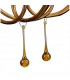 Paola Pendant 70cm Round 5 x E14 (Max 40W) Gold Painting Black Shades-8