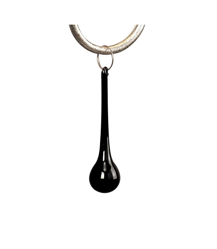 Paola Linear Pendant 2 Arm 6 Light E14 Silver Painted With Cream Shades & Black Glass Droplets-9