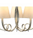 Paola Pendant 70cm Round 5 x E14 (Max 40W) Silver Painting Cream Shades-7