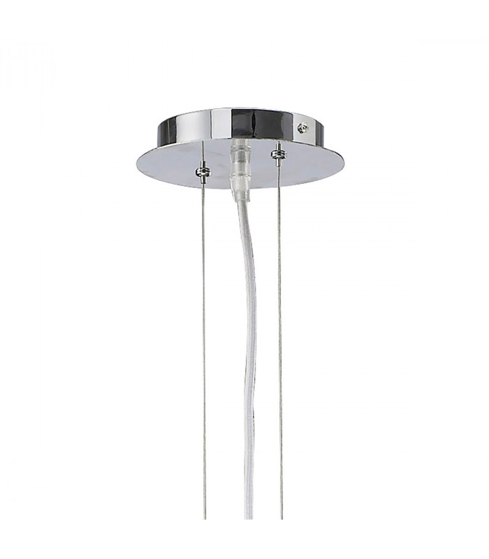 Pasion Rectangular Pendant 4 Light E27 Gloss White/White Acrylic/Polished Chrome CFL Lamps INCLUDED-3