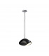 Pasion Rectangular Pendant 3 Light E27 Gloss Black/White Acrylic/Polished Chrome CFL Lamps INCLUDED-1