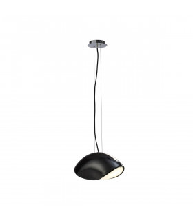 Pasion Rectangular Pendant 3 Light E27 Gloss Black/White Acrylic/Polished Chrome CFL Lamps INCLUDED-1