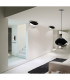 Pasion Rectangular Pendant 3 Light E27 Gloss Black/White Acrylic/Polished Chrome CFL Lamps INCLUDED-5