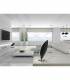 Pasion Rectangular Pendant 3 Light E27 Gloss Black/White Acrylic/Polished Chrome CFL Lamps INCLUDED-6