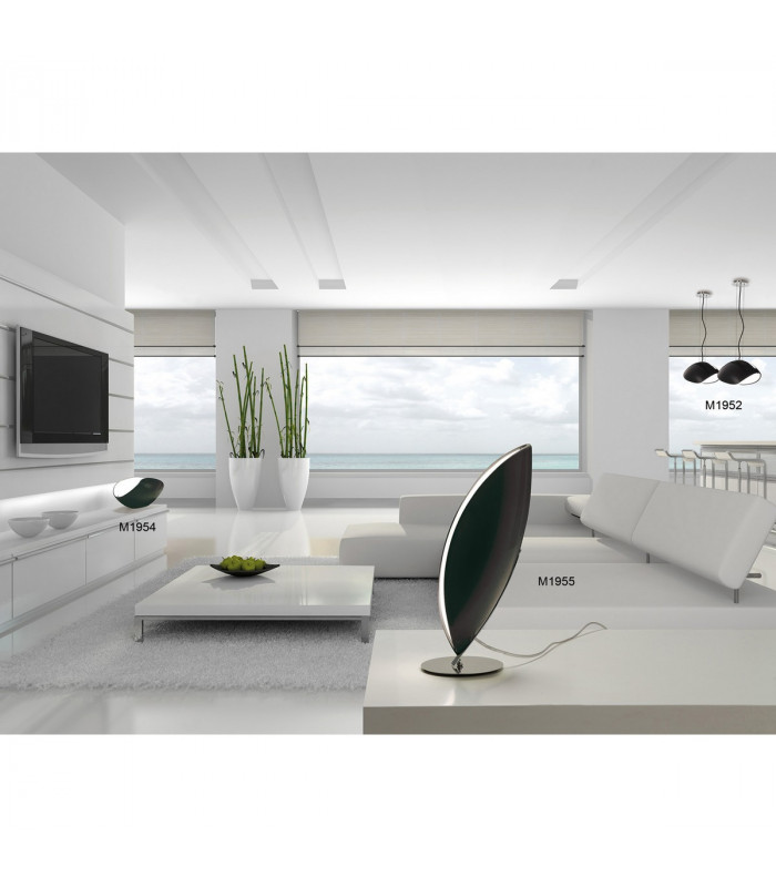 Pasion Rectangular Pendant 3 Light E27 Gloss Black/White Acrylic/Polished Chrome CFL Lamps INCLUDED-6