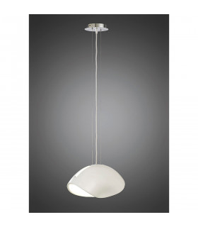 Pasion Oval Pendant 3 Light E27 Gloss White/White Acrylic/Polished Chrome CFL Lamps INCLUDED-2