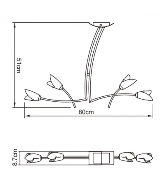 Pietra Linear Pendant 2 Arm 4 Light G9 Antique Brass-9