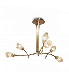 Pietra Pendant 3 Arm 6 Light G9 Antique Brass-1