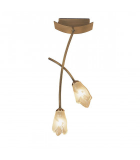 Pietra Ceiling 2 Light G9 Antique Brass-1