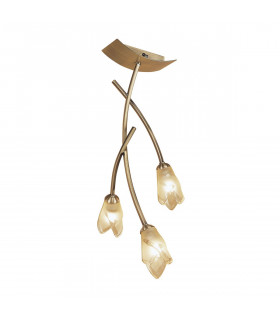 Pietra Ceiling 3 Light G9 Antique Brass-1