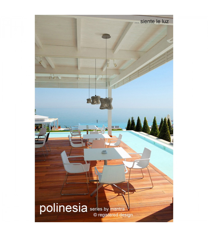 Polinesia Floor Lamp, 1 x E27, IP44, Beige Oscu, 2yrs Warranty