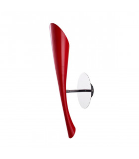 Pop Wall Lamp Switched 1 Light E27, Gloss Red/White Acrylic/Polished Chrome, CFL Lamps INCLUDED
