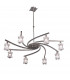 Rosa Del Desierto Telescopic Pendant 8 Light G9 Satin Nickel-1