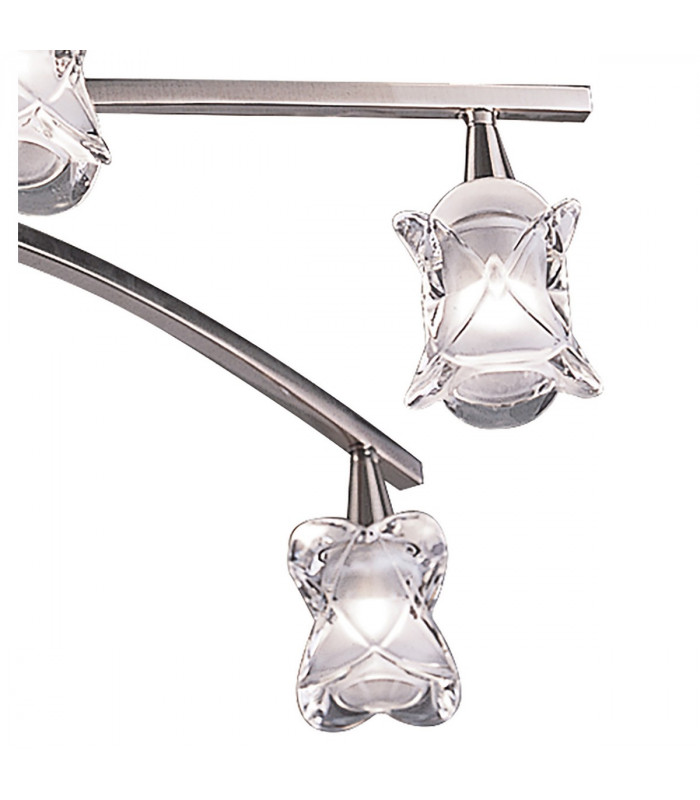 Rosa Del Desierto Telescopic Pendant 8 Light G9 Satin Nickel-7