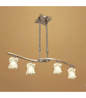 Rosa Del Desierto Telescopic Linear Pendant Line 4 Light G9 Antique Brass-2